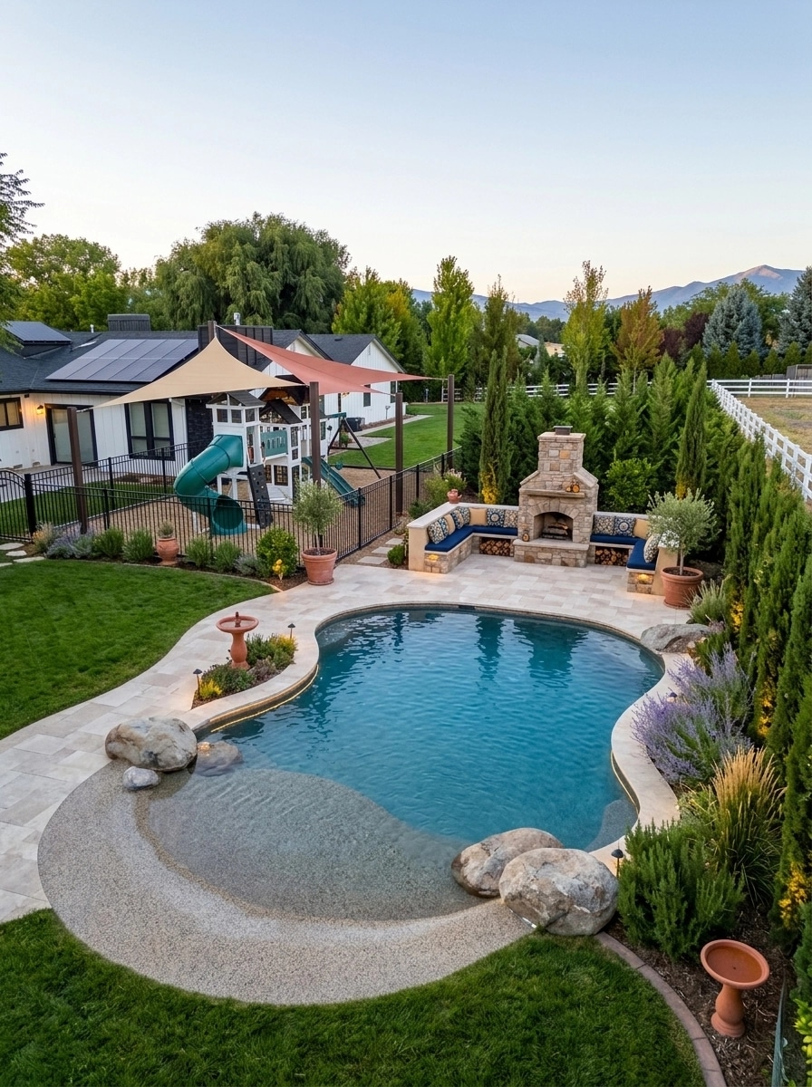Landscape design in Mediterranean Yard style — Yard by GenRoom AI