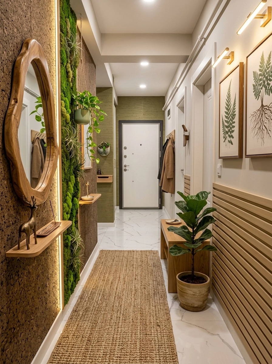 Biophilic Hallway design — interior photo by GenRoom AI