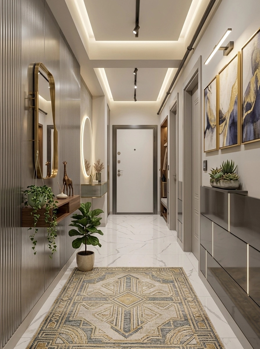 Hallway interior in Contemporary style — photo by GenRoom AI