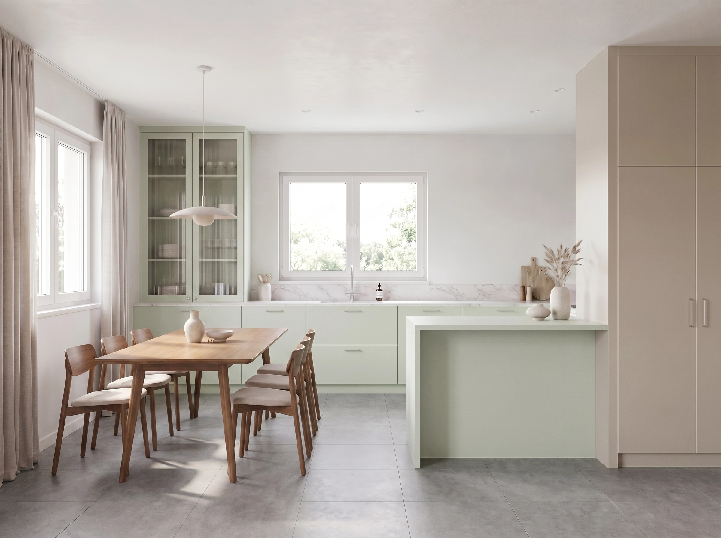 Kitchen interior in Scandinavian style — photo by GenRoom AI