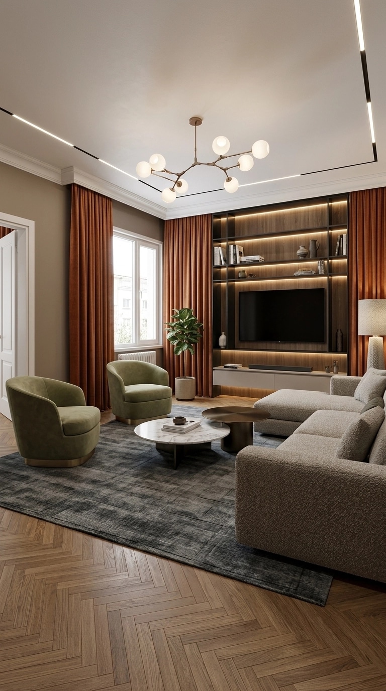Interior design in Contemporary style — Living Room by GenRoom AI