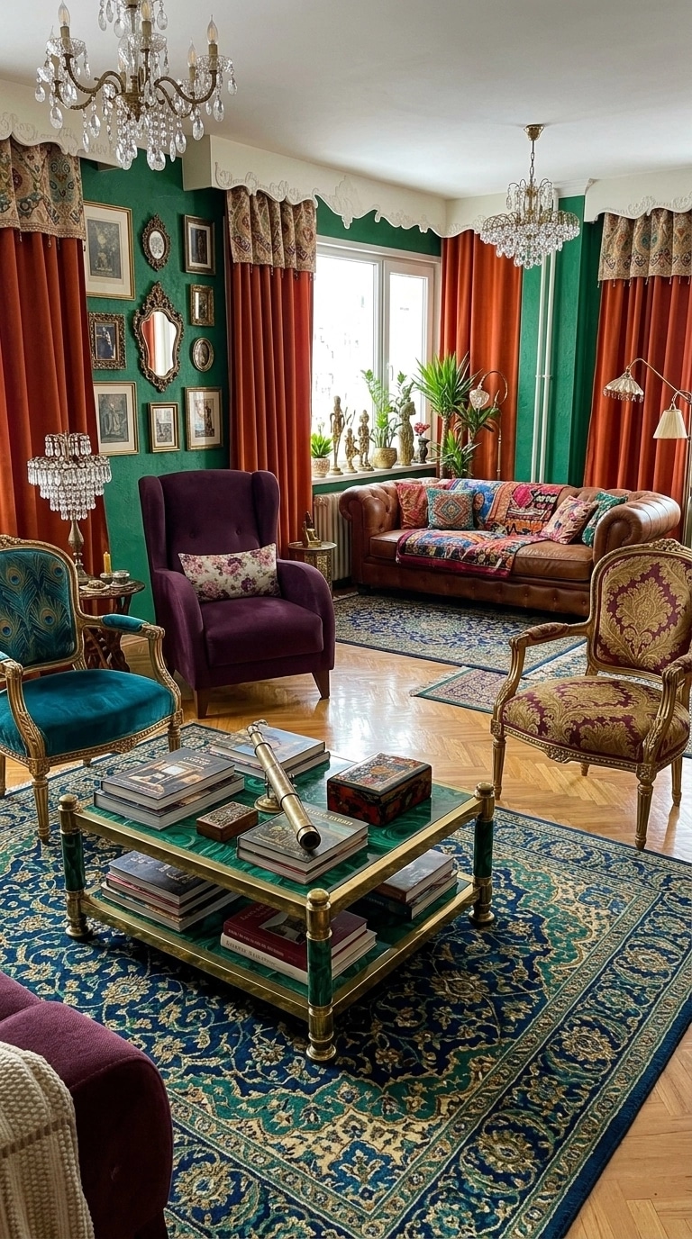 Maximalist Living Room design — interior photo by GenRoom AI