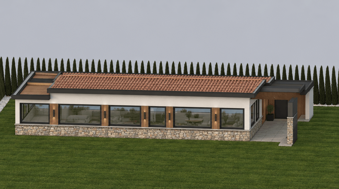 Design de fachada em estilo Contemporary Facade — Fachada por GenRoom AI
