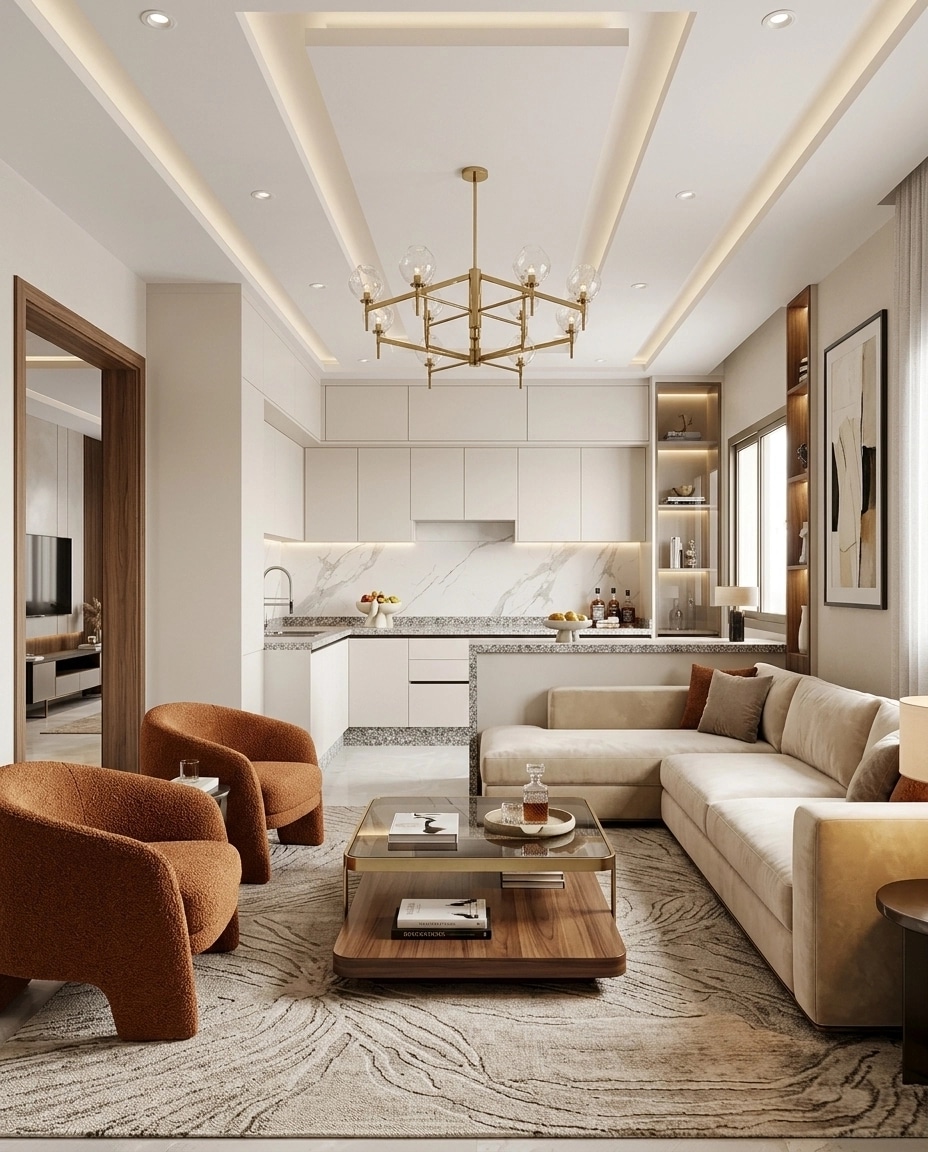 Interior design in Contemporary style — Living Room by GenRoom AI