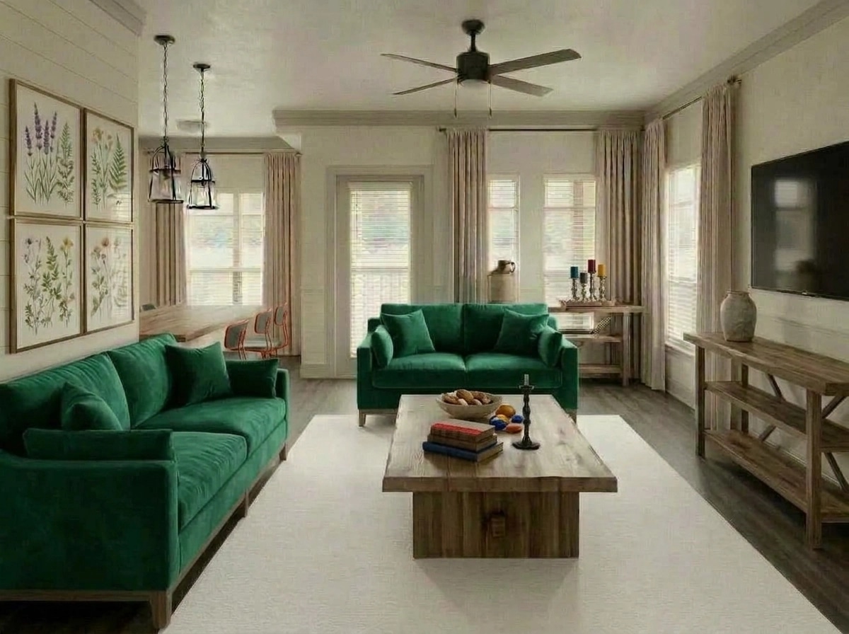 Modern Farmhouse Living Room design — interior photo by GenRoom AI