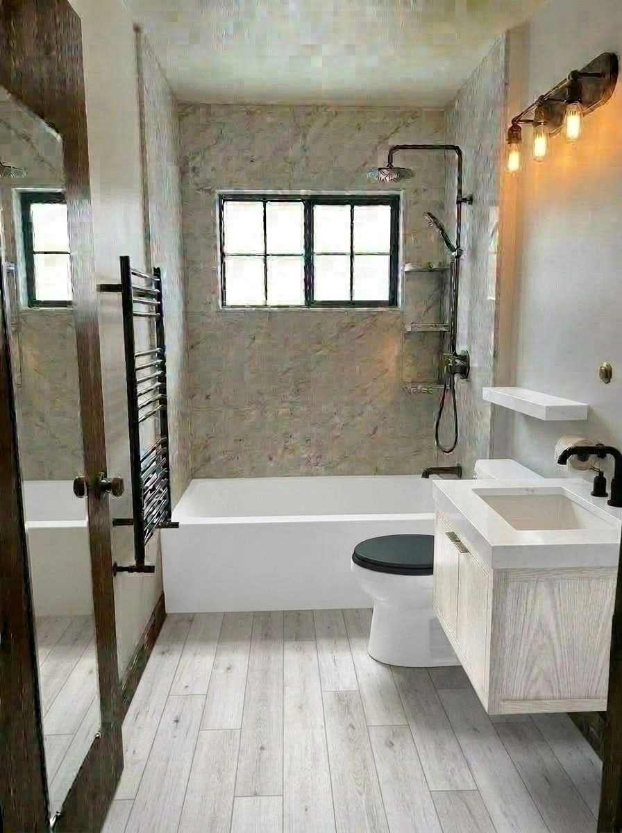 Interior design in Loft / Industrial style — Bathroom by GenRoom AI