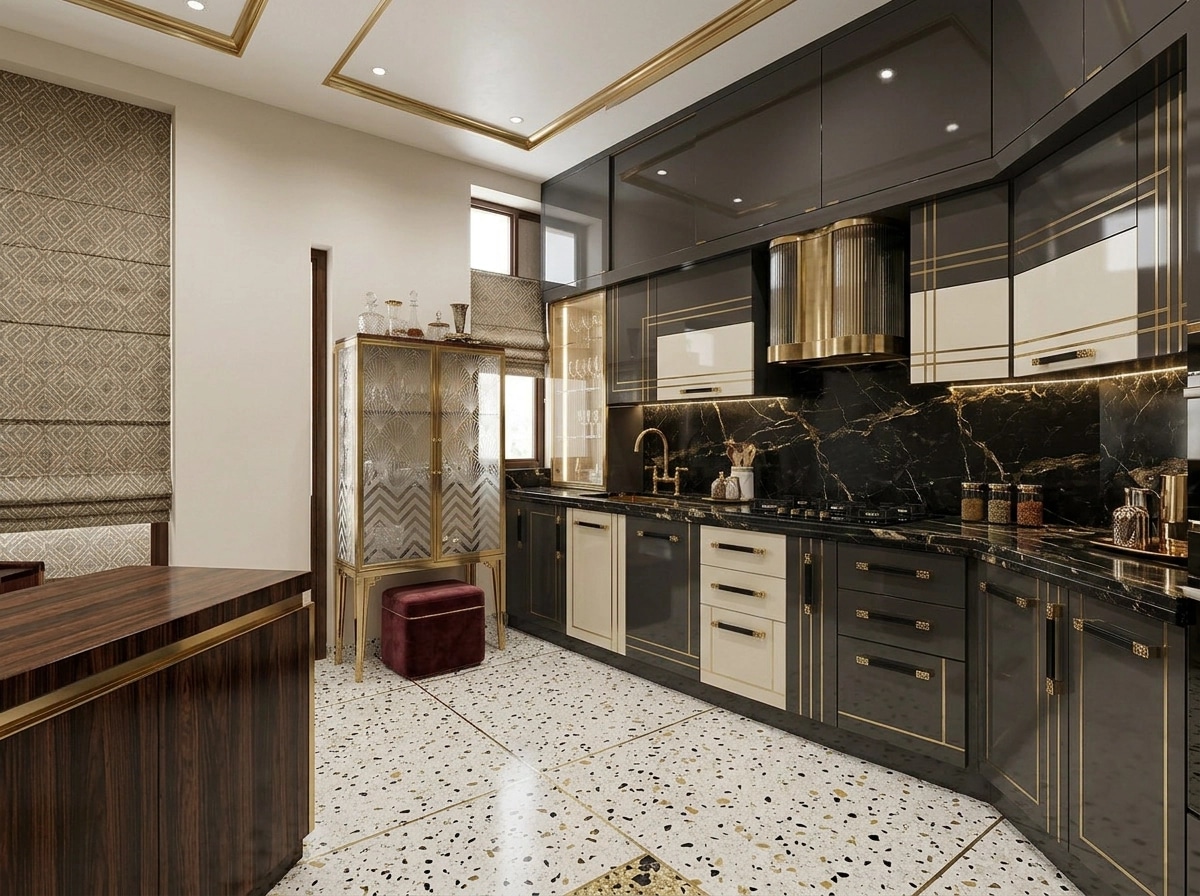 Art Deco Kitchen design — interior photo by GenRoom AI