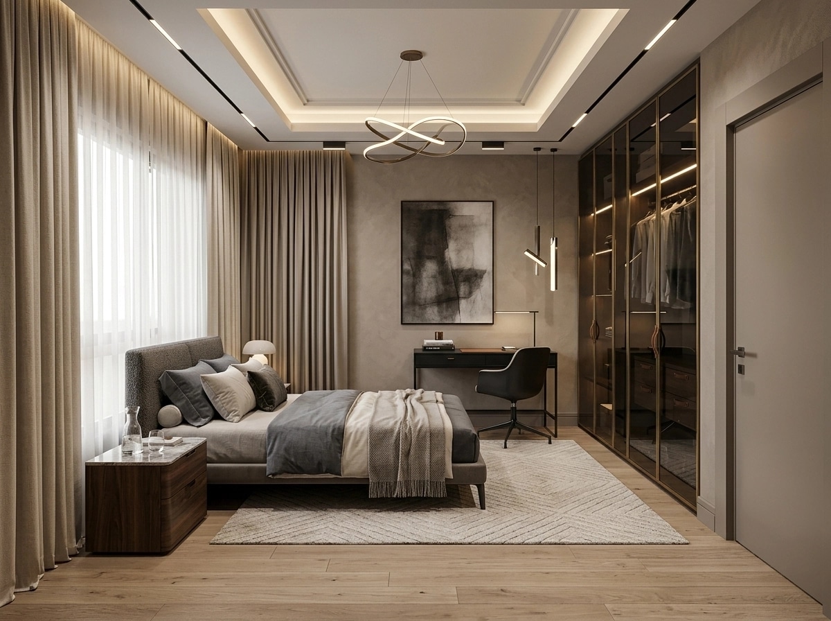 Contemporary Bedroom design — interior photo by GenRoom AI