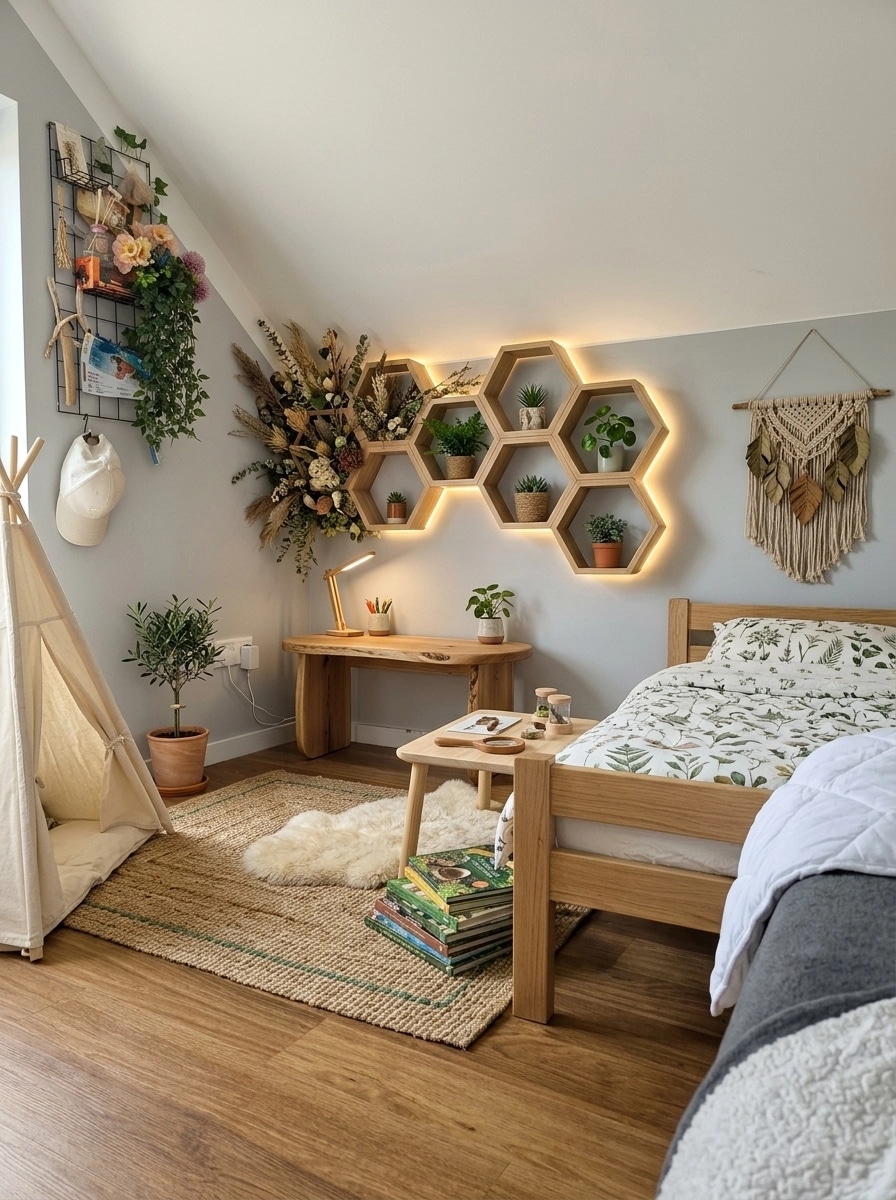 Interior design in Biophilic style — Kids Room by GenRoom AI