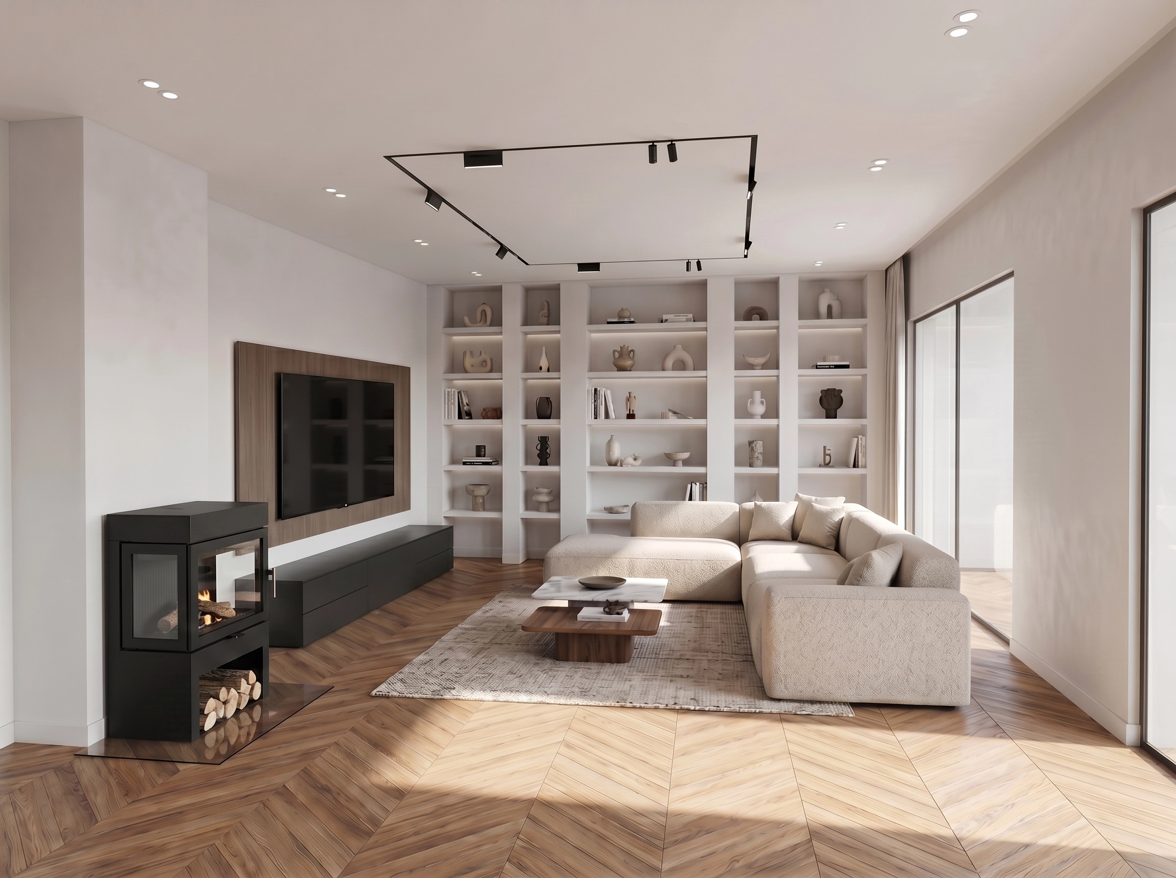 Interior design in Contemporary style — Living Room by GenRoom AI