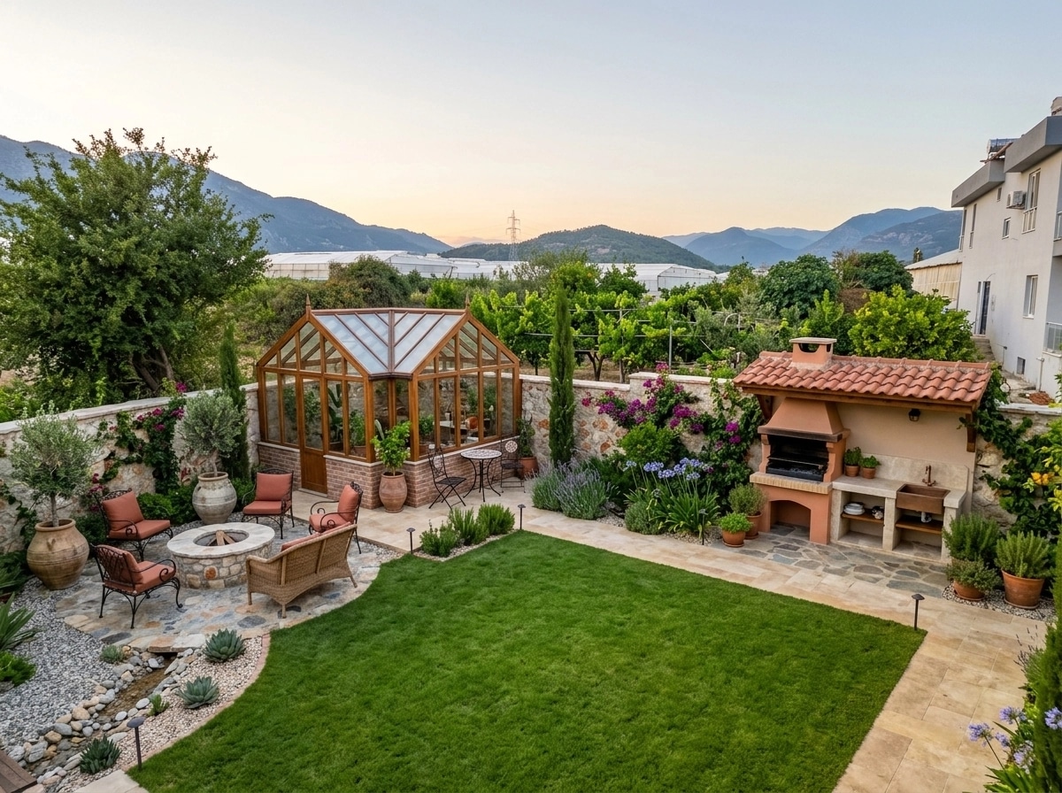 Landscape design in Mediterranean Yard style — Yard by GenRoom AI