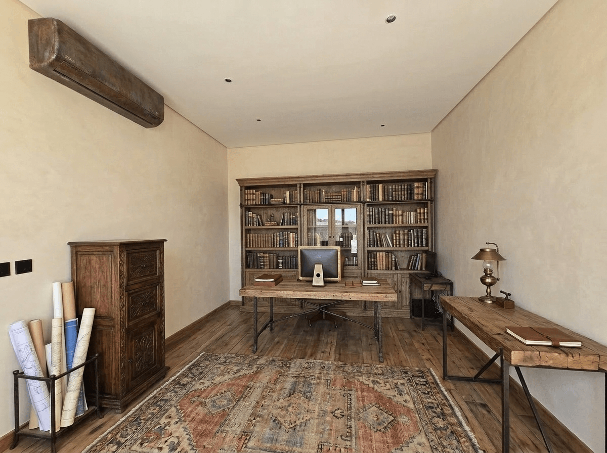 Interior design in Rustic style — home_office by GenRoom AI