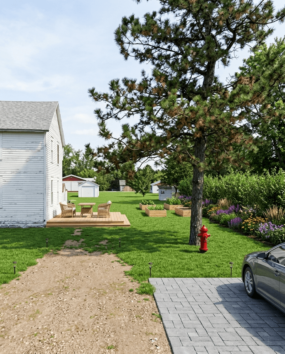 Landscape design in English Cottage Garden style — Yard by GenRoom AI