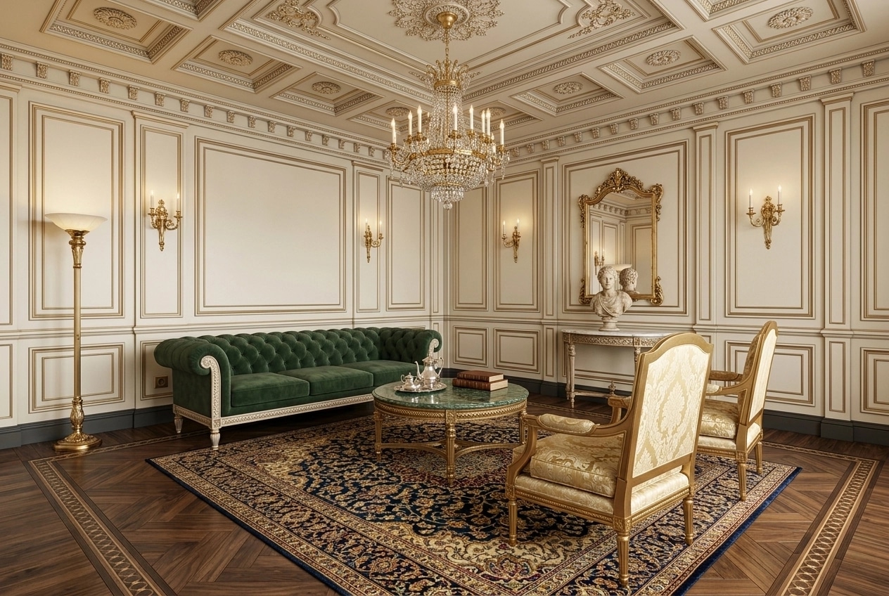 Interior design in Neoclassic style — Living Room by GenRoom AI