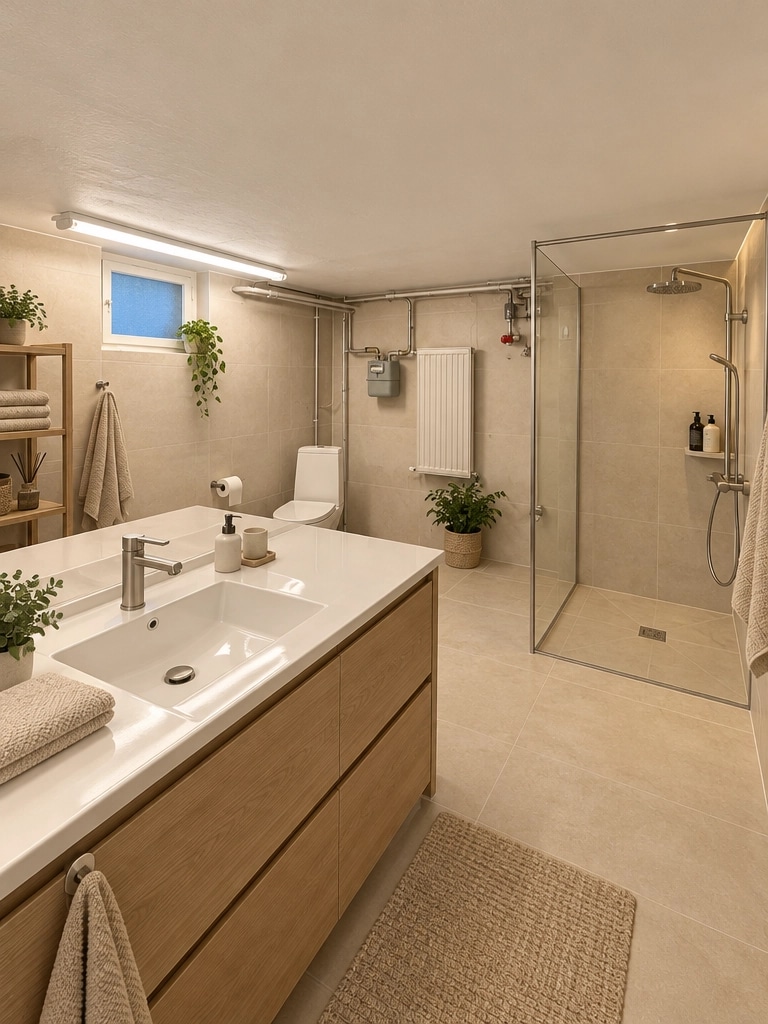 Interior design in Scandinavian style — Bathroom by GenRoom AI