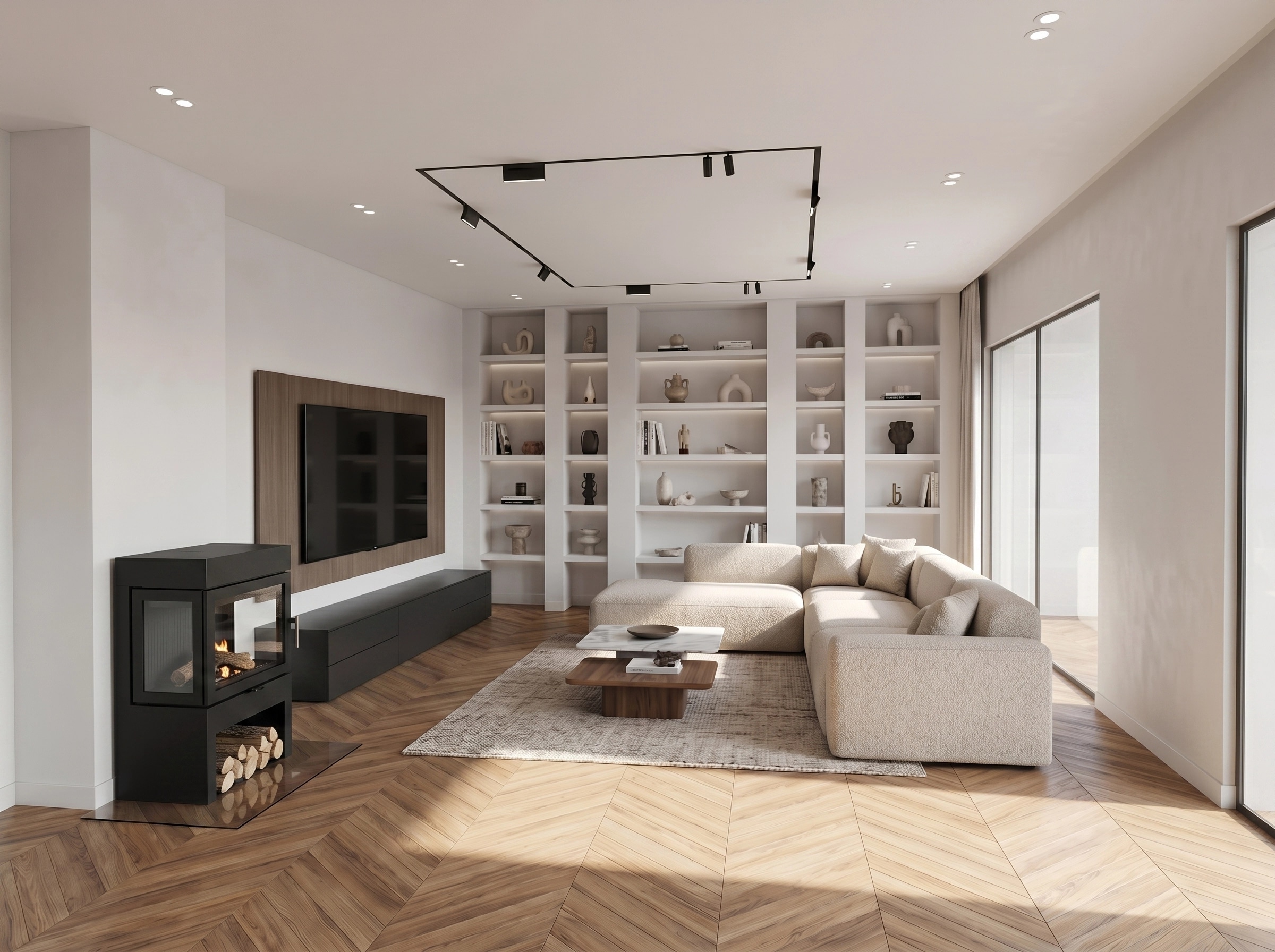 Interior design in Contemporary style — Living Room by GenRoom AI