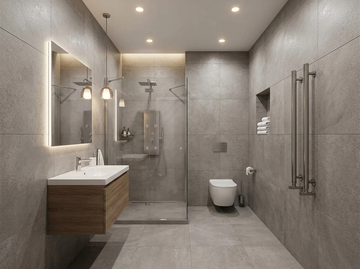 Bathroom interior in no_style style — photo by GenRoom AI