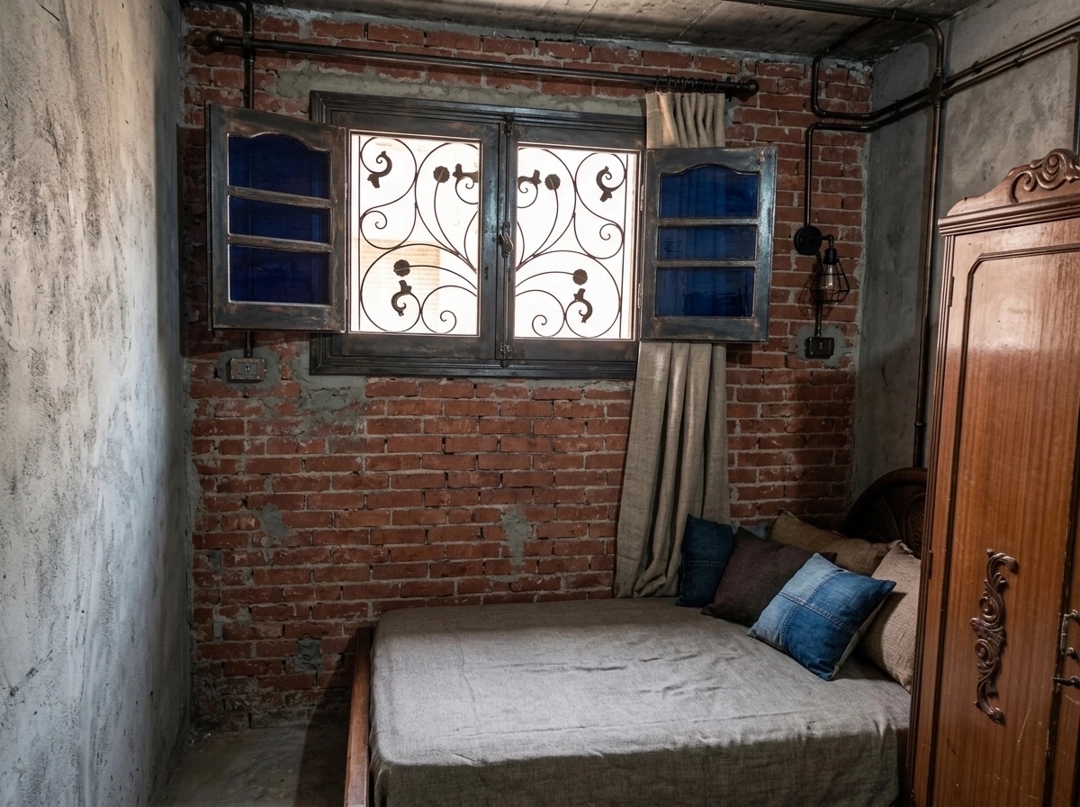 Design interior în stil Loft / Industrial — Dormitor de GenRoom AI