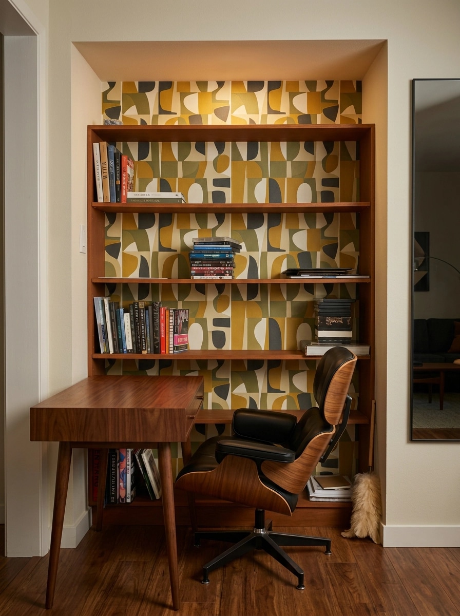 Interior design in Mid-Century Modern style — Office by GenRoom AI