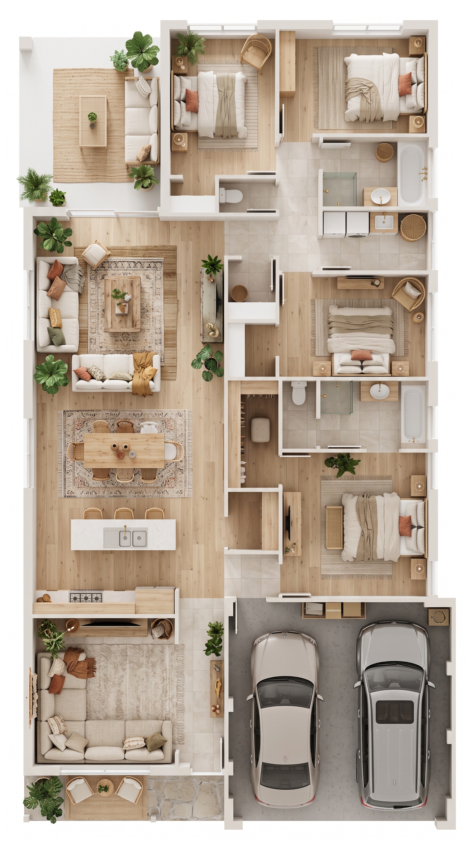 Interior design in Bohemian style — Living Room by GenRoom AI