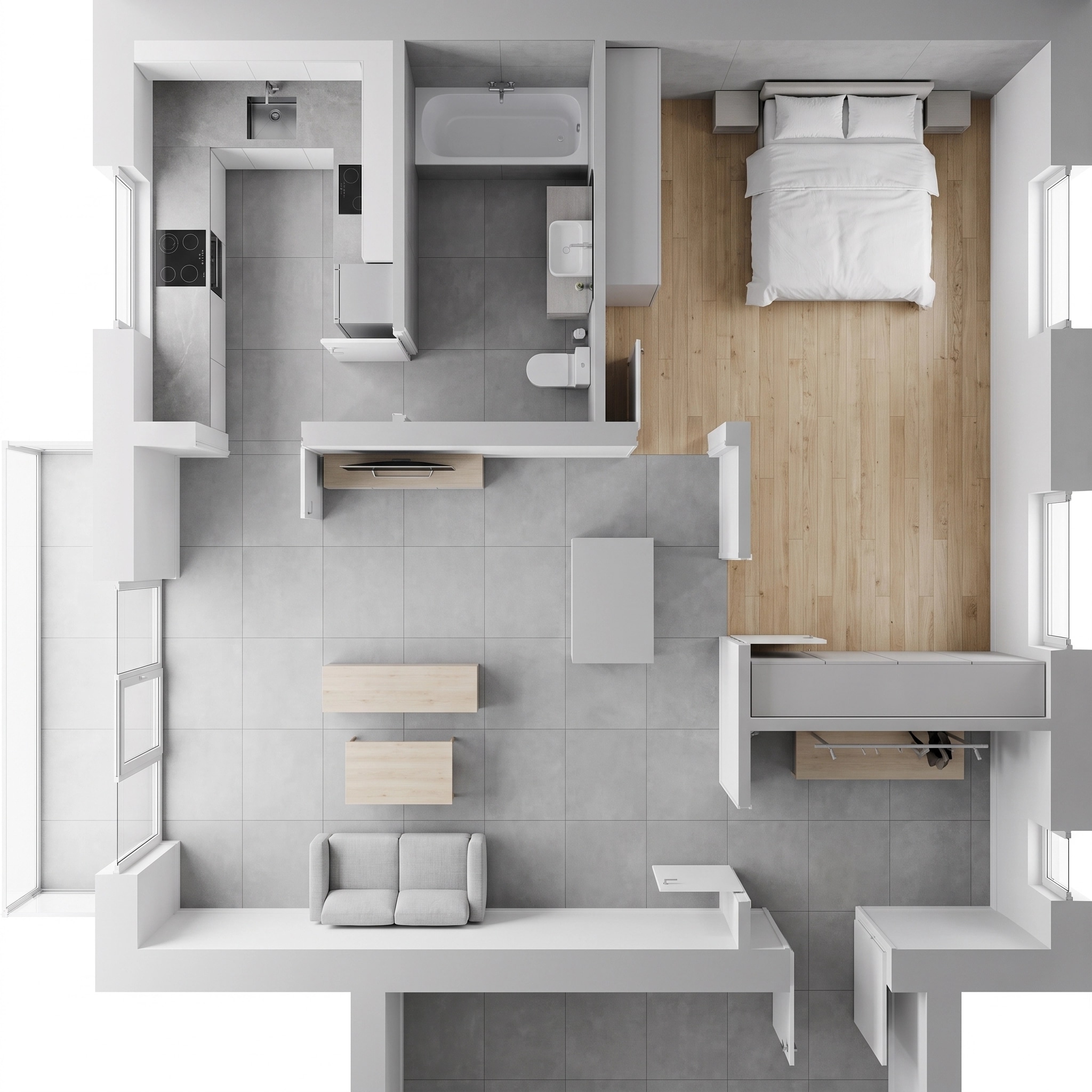 Minimalism Living Room design — interior photo by GenRoom AI