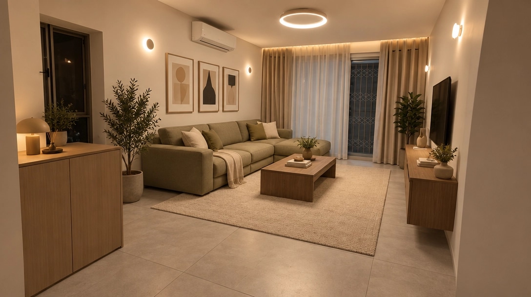 Minimalism Living Room design — interior photo by GenRoom AI