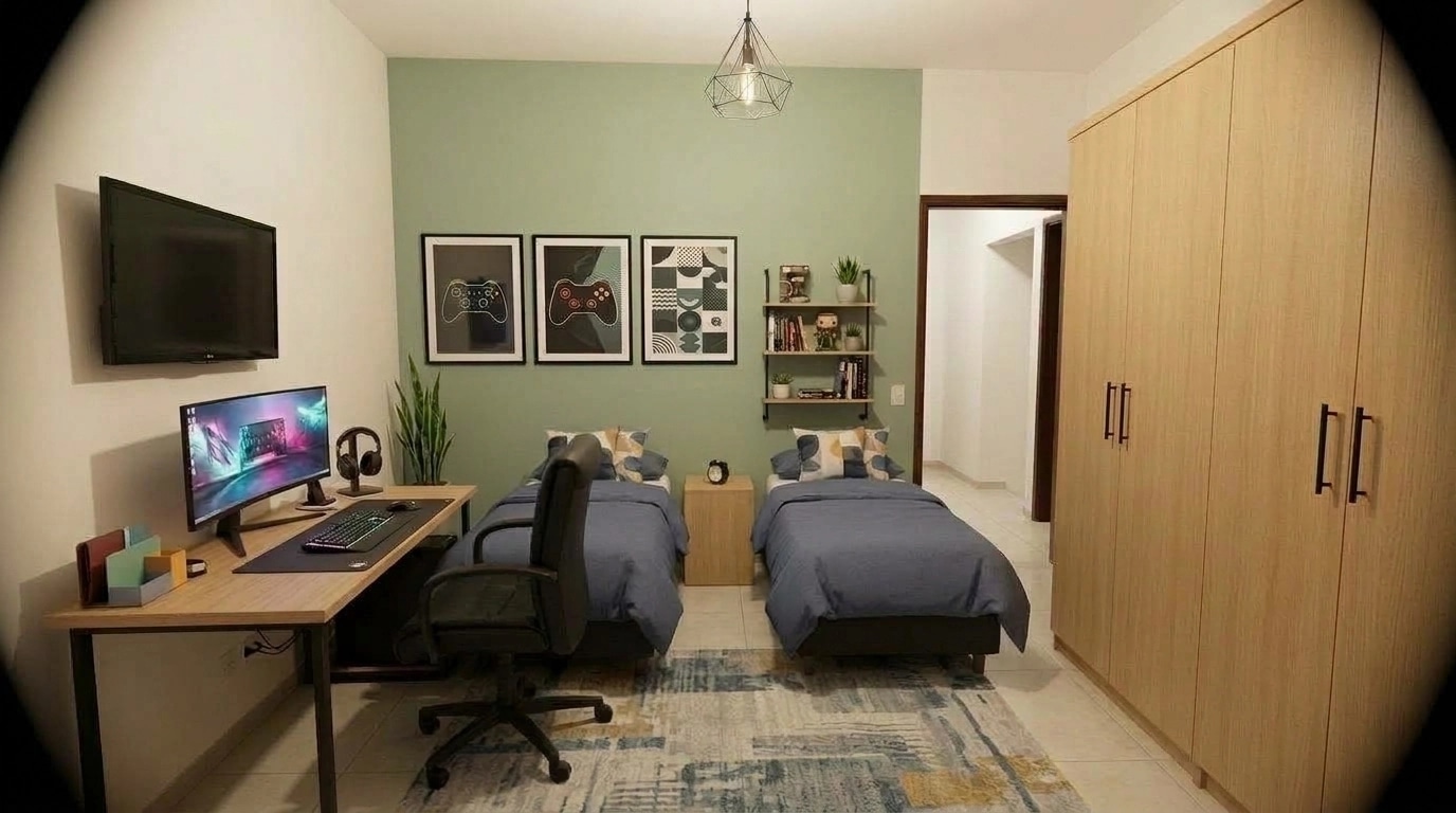 Contemporary Bedroom design — interior photo by GenRoom AI