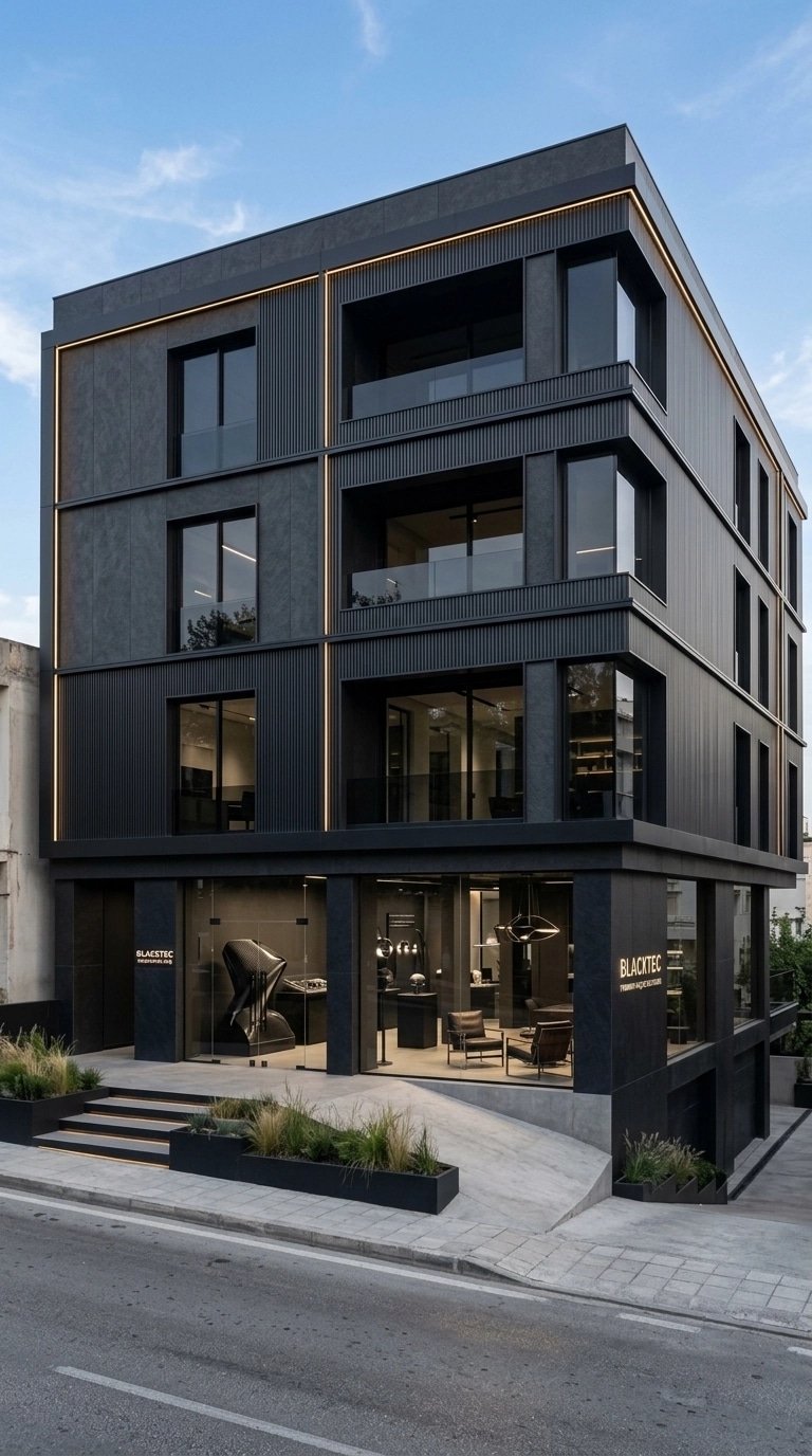 Blacktec Facade Facade design — facade photo by GenRoom AI