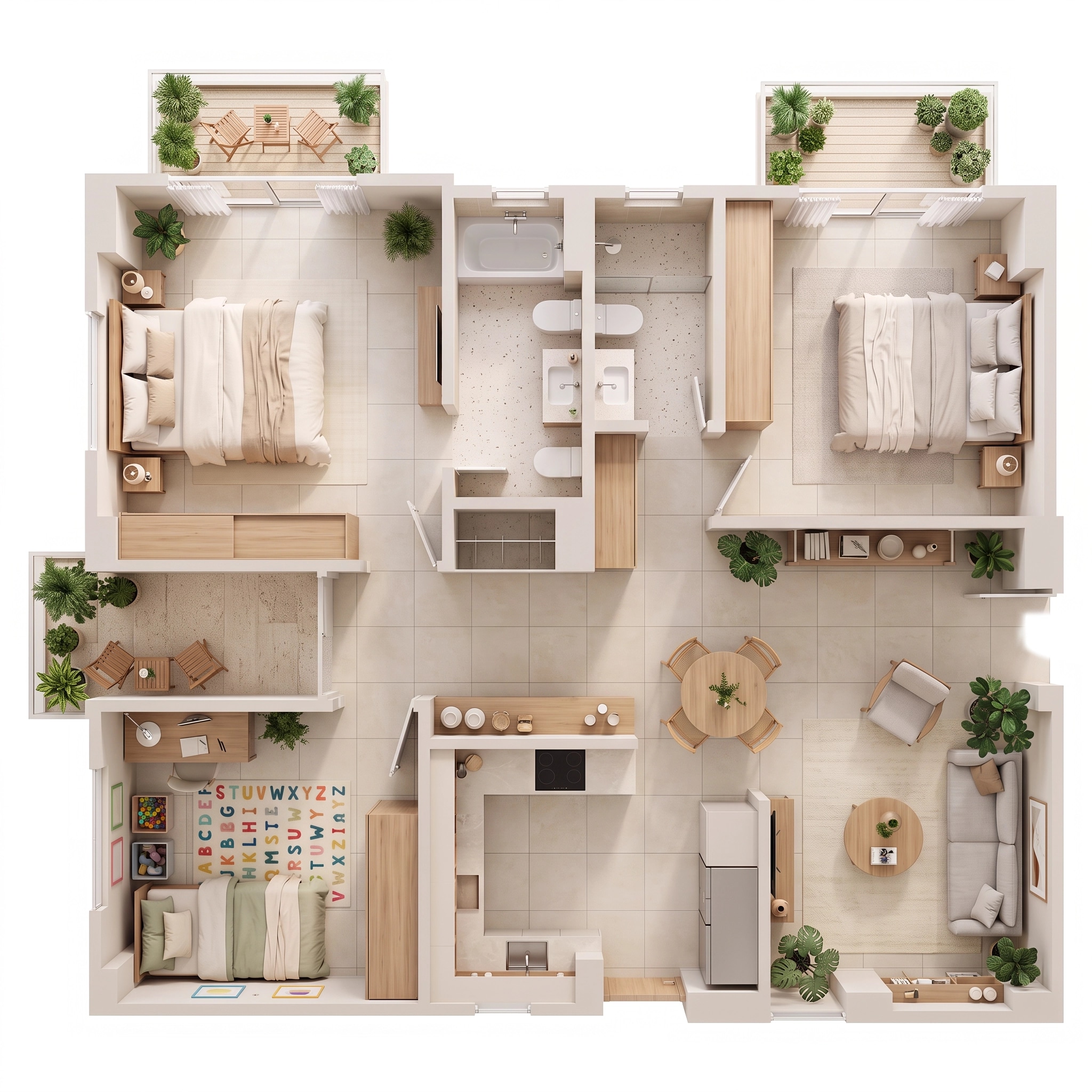 Interior design in Scandinavian style — Living Room by GenRoom AI