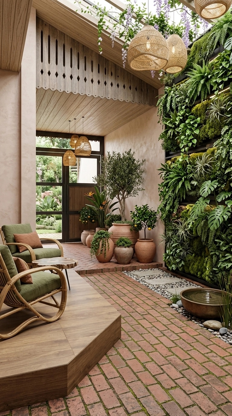 Interior design in Biophilic style — terrace by GenRoom AI