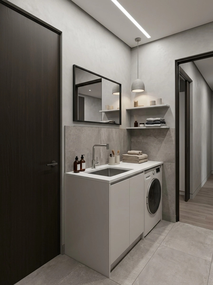 Interior design in Minimalism style — laundry by GenRoom AI