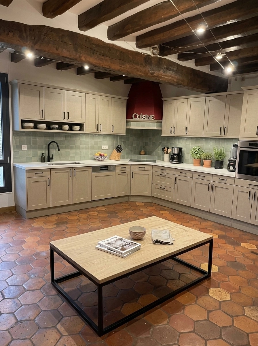Kitchen interior in Scandinavian style — photo by GenRoom AI