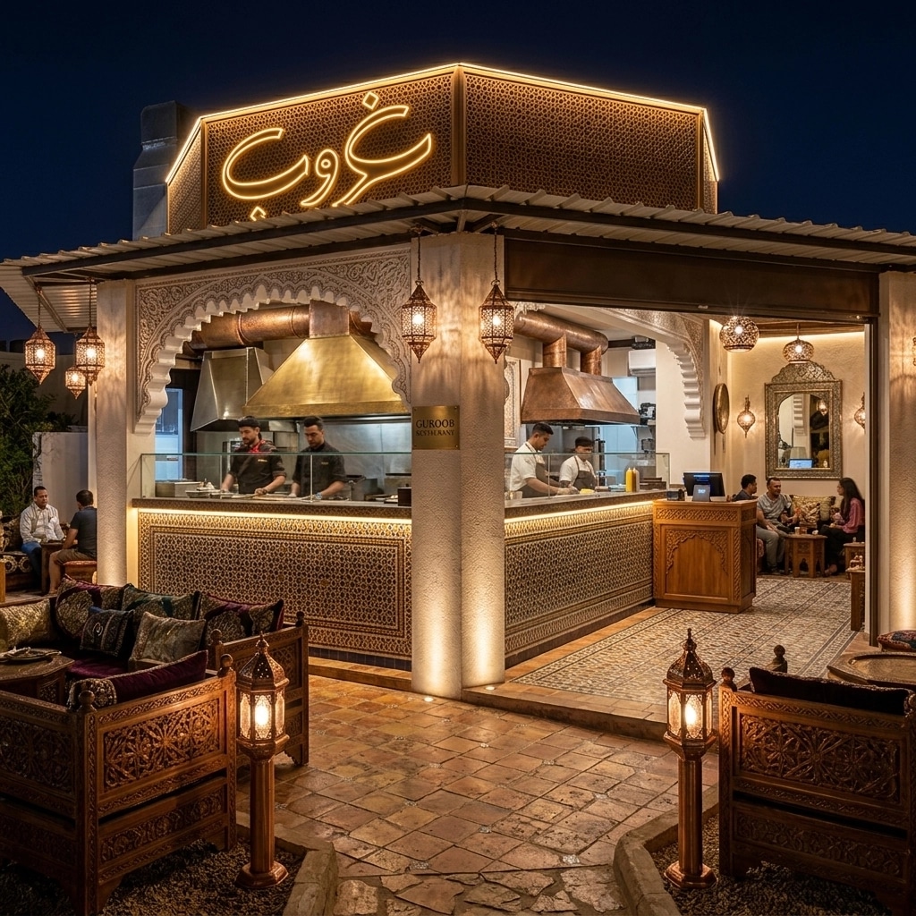 Interior design in Arabian / Moroccan style — restaurant by GenRoom AI