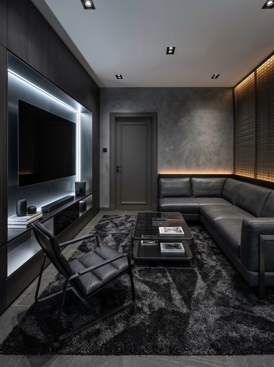 Blacktec Living Room design — interior photo by GenRoom AI