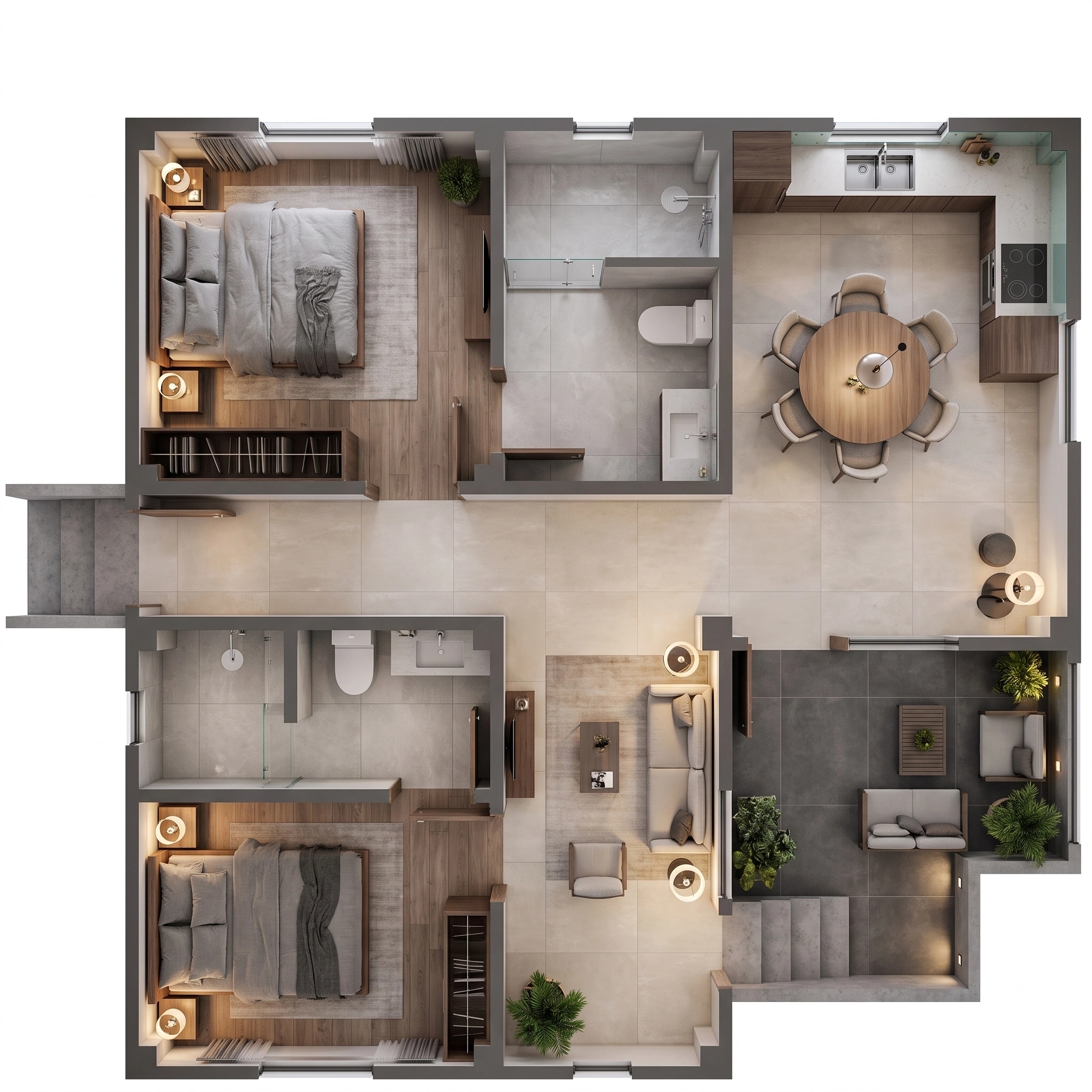 Interior design in Contemporary style — Living Room by GenRoom AI