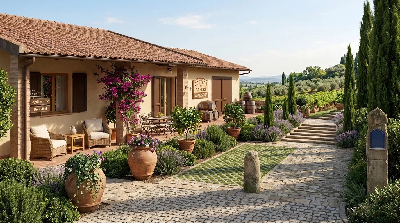 Landscape design in Mediterranean Yard style — Yard by GenRoom AI