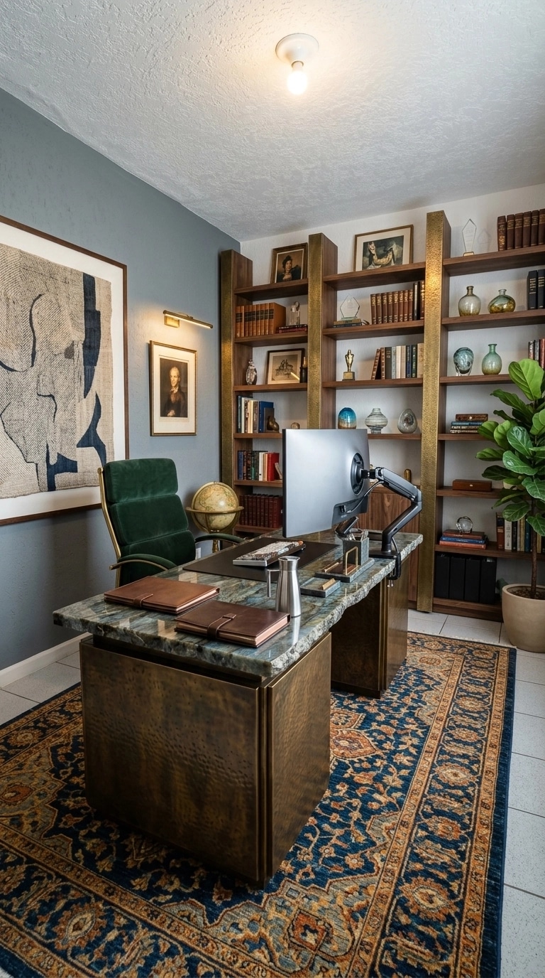 Office interior in Eclectic style — photo by GenRoom AI
