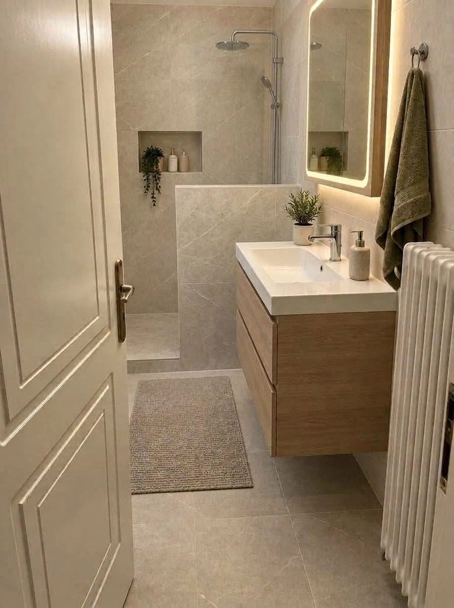 Contemporary Bathroom design — interior photo by GenRoom AI