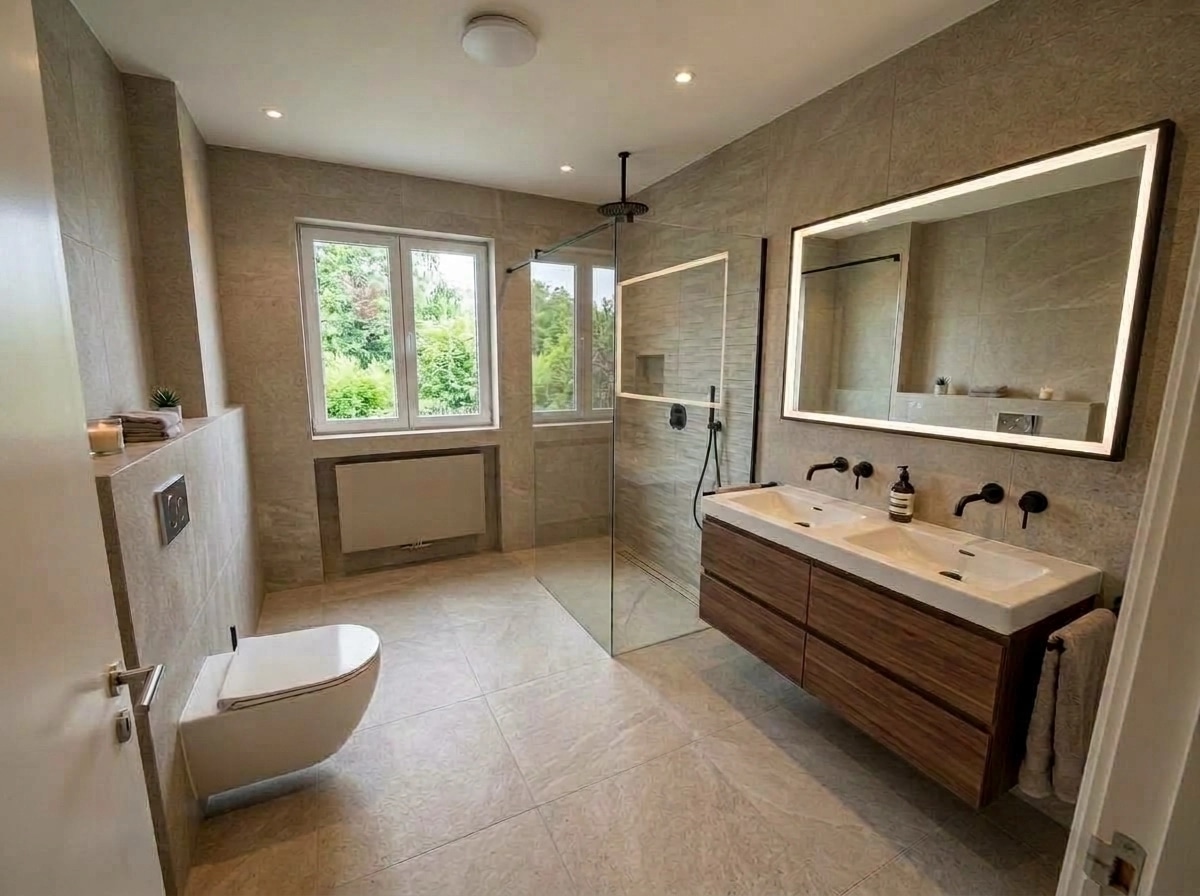 Bathroom interior in Contemporary style — photo by GenRoom AI