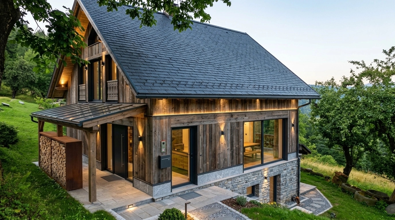 Facade design in Chalet Facade style — photo by GenRoom AI