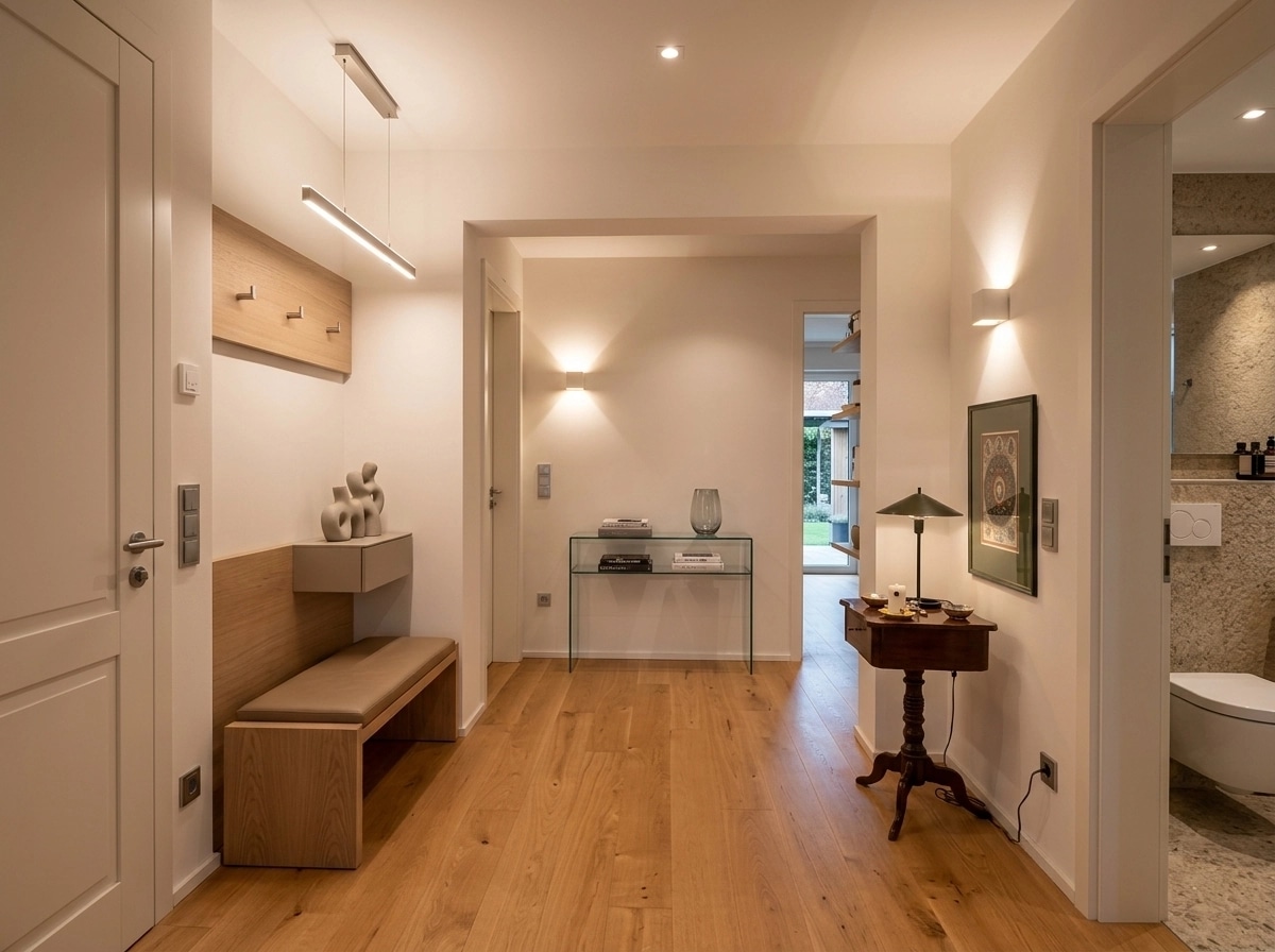 Hallway interior in Contemporary style — photo by GenRoom AI
