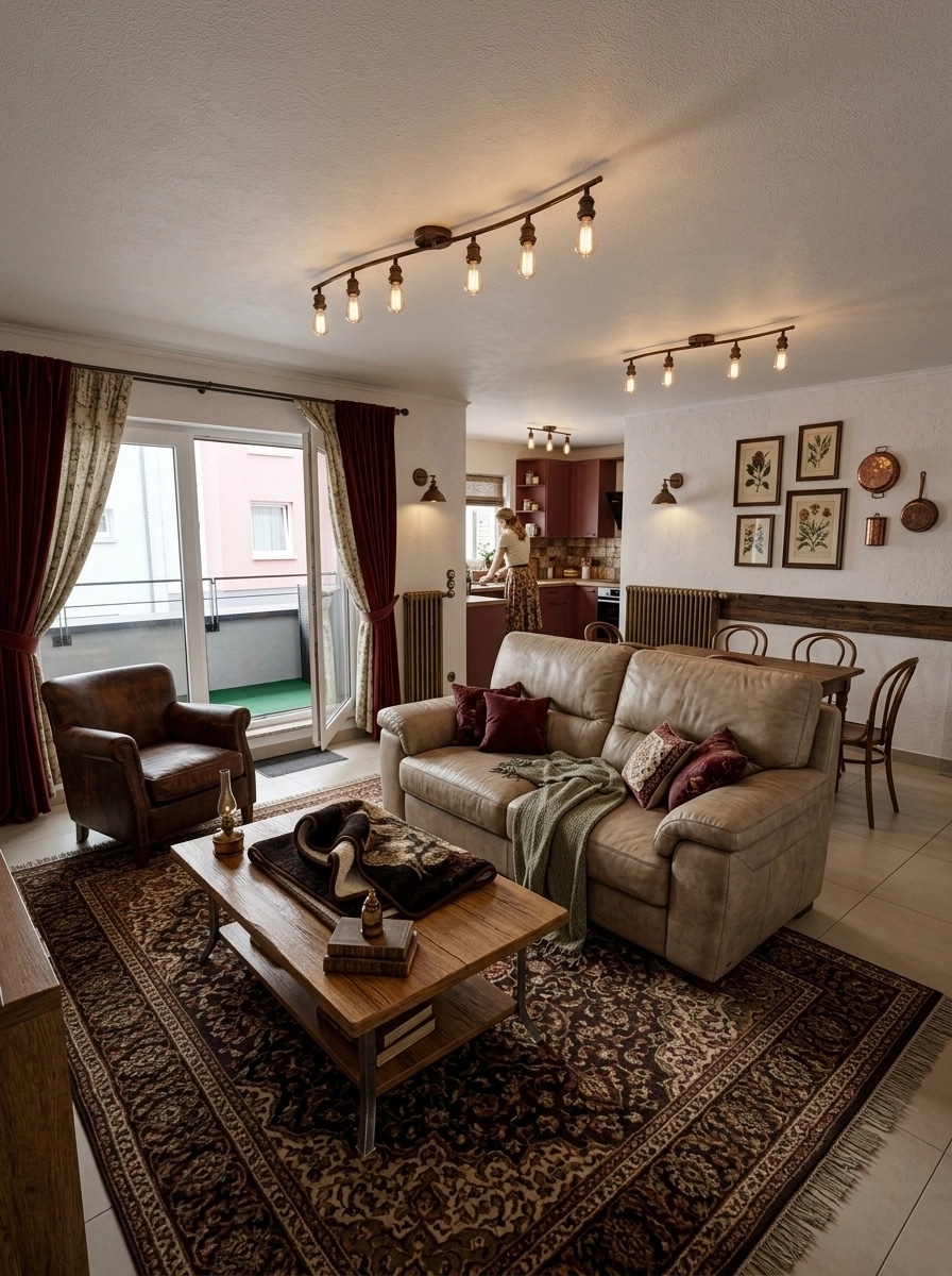 Rustic Living Room design — interior photo by GenRoom AI