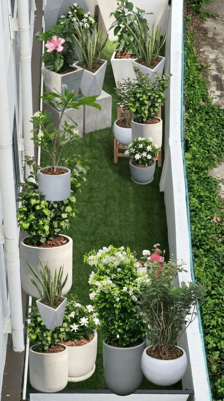 Design del paesaggio in stile Minimalist Yard — Giardino di GenRoom AI