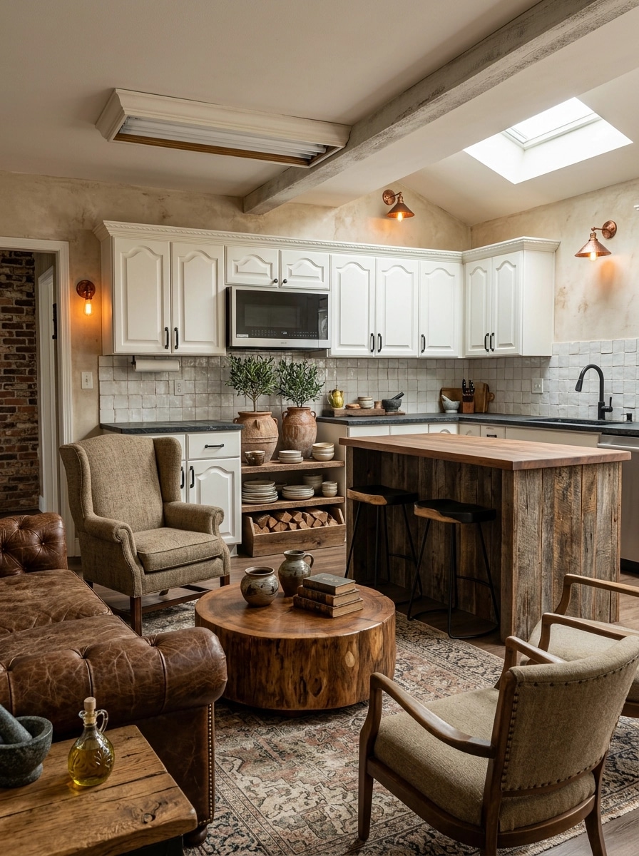 Interior design in Rustic style — Living Room by GenRoom AI