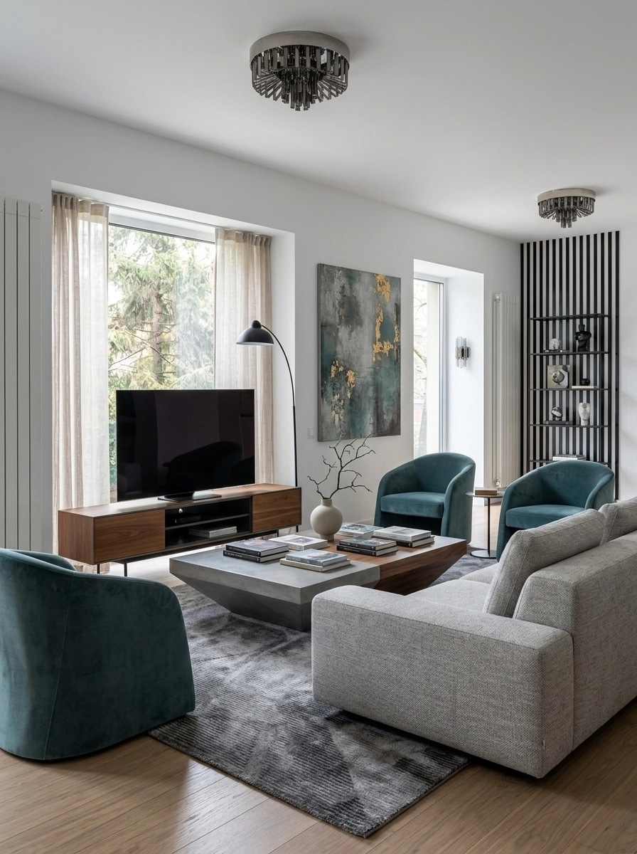 Interior design in Contemporary style — Living Room by GenRoom AI
