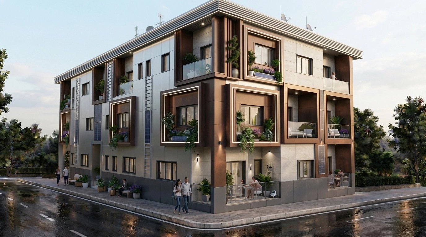 Hi-Tech Facade Facade design — facade photo by GenRoom AI