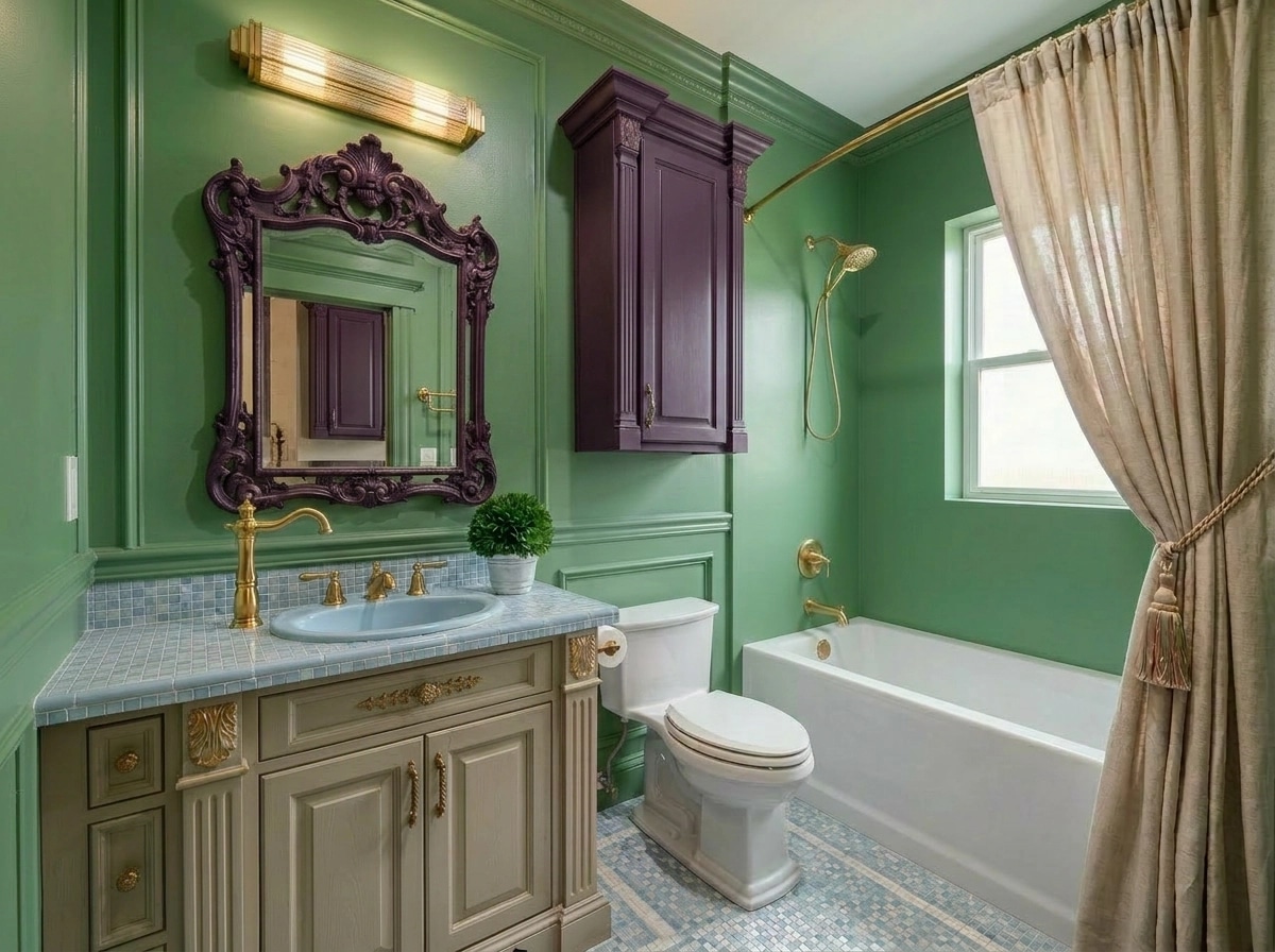 Interior design in Neoclassic style — Bathroom by GenRoom AI