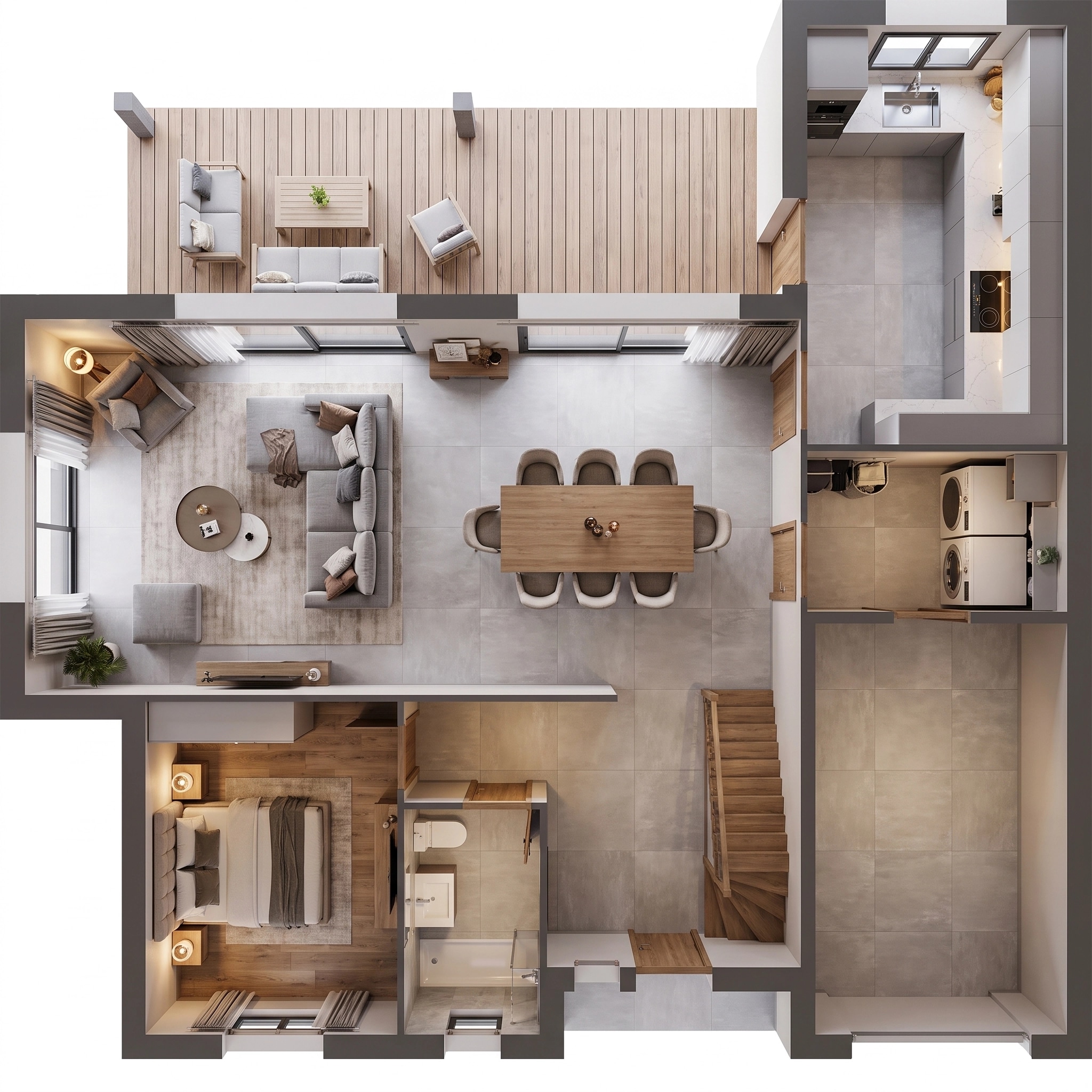 Interior design in Contemporary style — Living Room by GenRoom AI