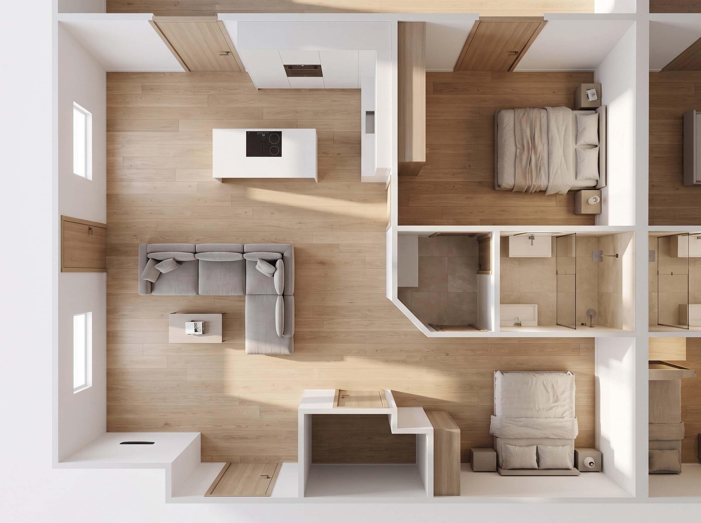 Interior design in Minimalism style — Living Room by GenRoom AI