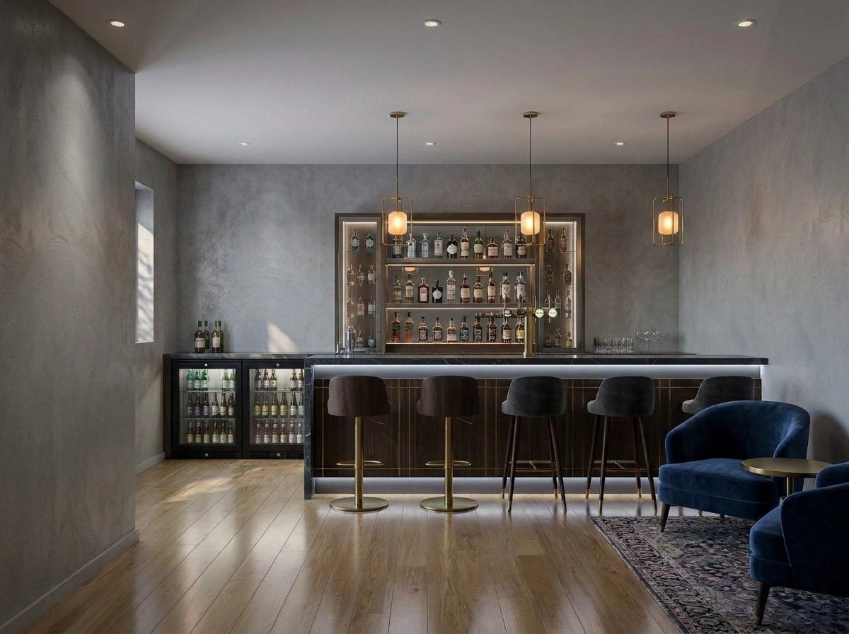 İç mekân tasarımı Contemporary stili — bar GenRoom AI